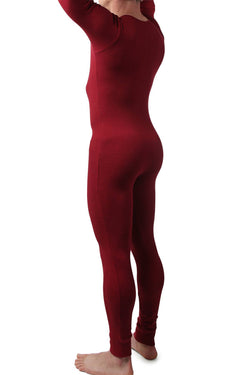 CheapUndies Red Waffle Knit Thermal Union Suit thumbnail 4
