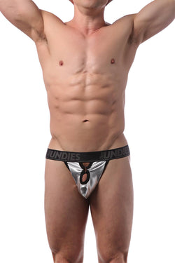 CheapUndies Silver Foil Ring Thong thumbnail 3
