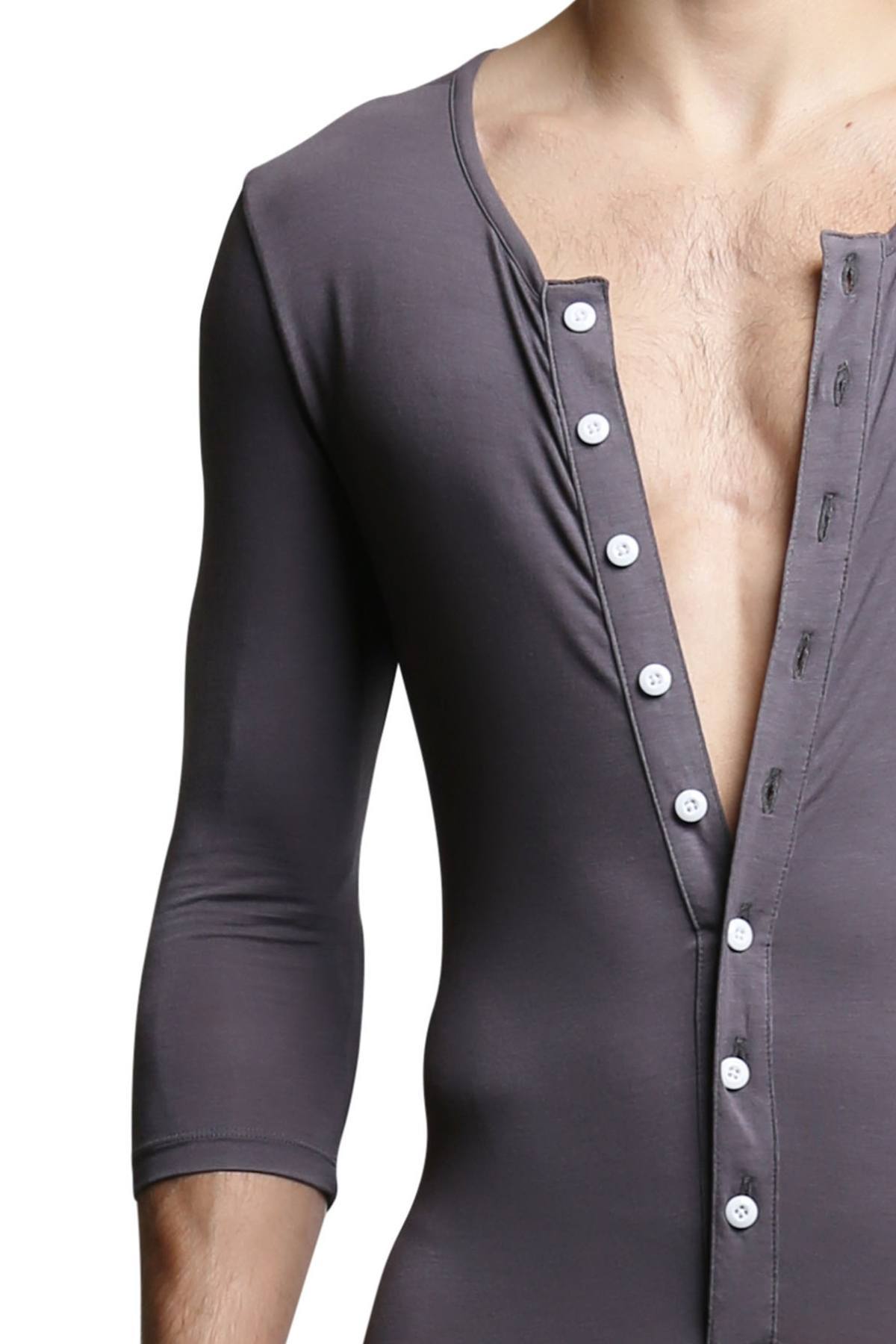 CheapUndies Slate Long Sleeve Onesie