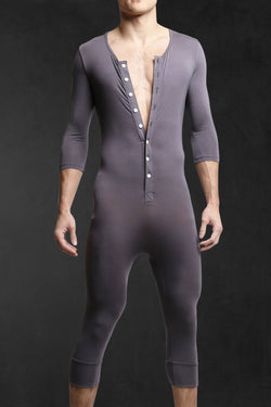CheapUndies Slate Long Sleeve Onesie thumbnail 1