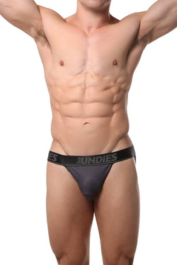 CheapUndies Steel-Grey Mesh Jockstrap thumbnail 3