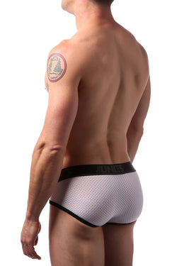 CheapUndies White Sport Mesh Brief thumbnail 4