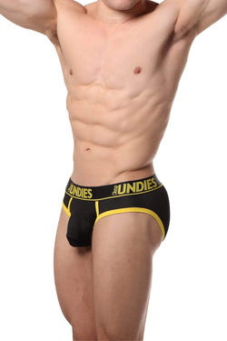 CheapUndies Yellow Exposed Sport Mesh Brief thumbnail 3