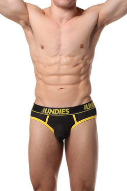 CheapUndies Yellow Exposed Sport Mesh Brief thumbnail 2