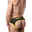 CheapUndies Yellow Exposed Sport Mesh Jockbrief