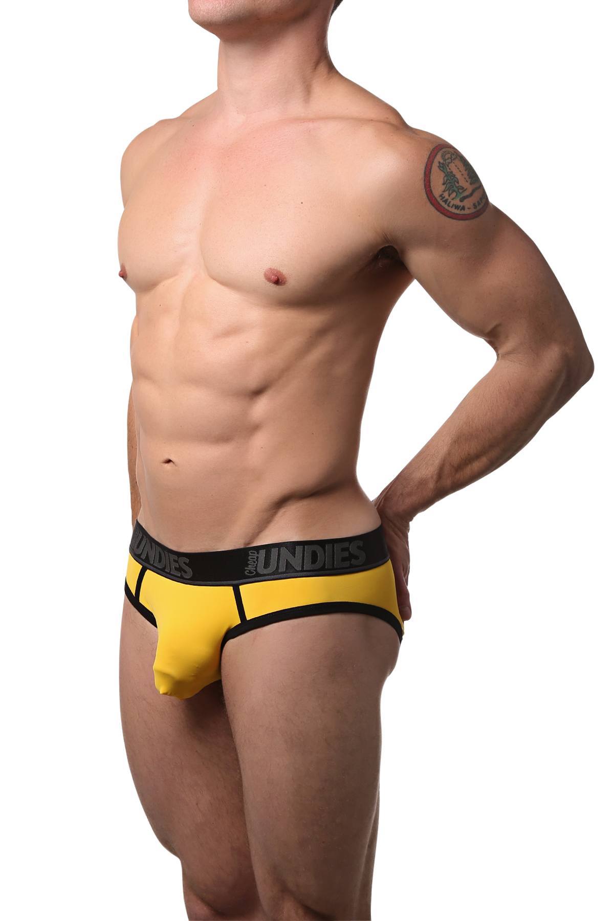 CheapUndies Yellow Fluid Jockbrief