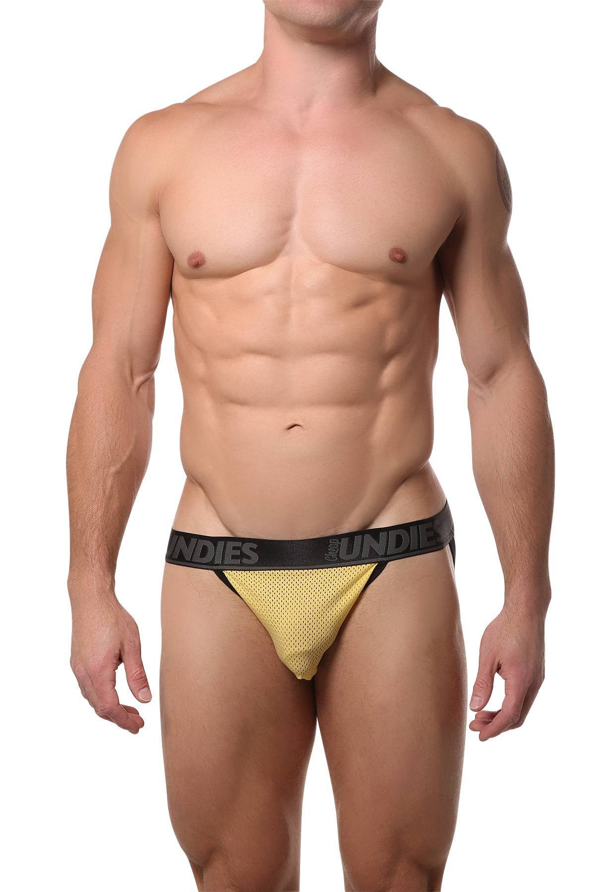 CheapUndies Yellow Mesh Jockstrap