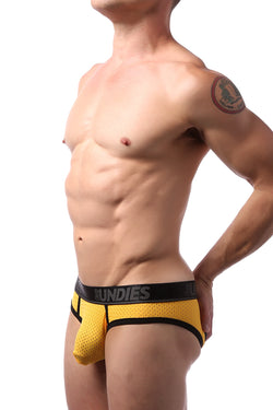CheapUndies Yellow Sport Mesh Jockbrief thumbnail 4
