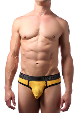 CheapUndies Yellow Sport Mesh Jockbrief thumbnail 3