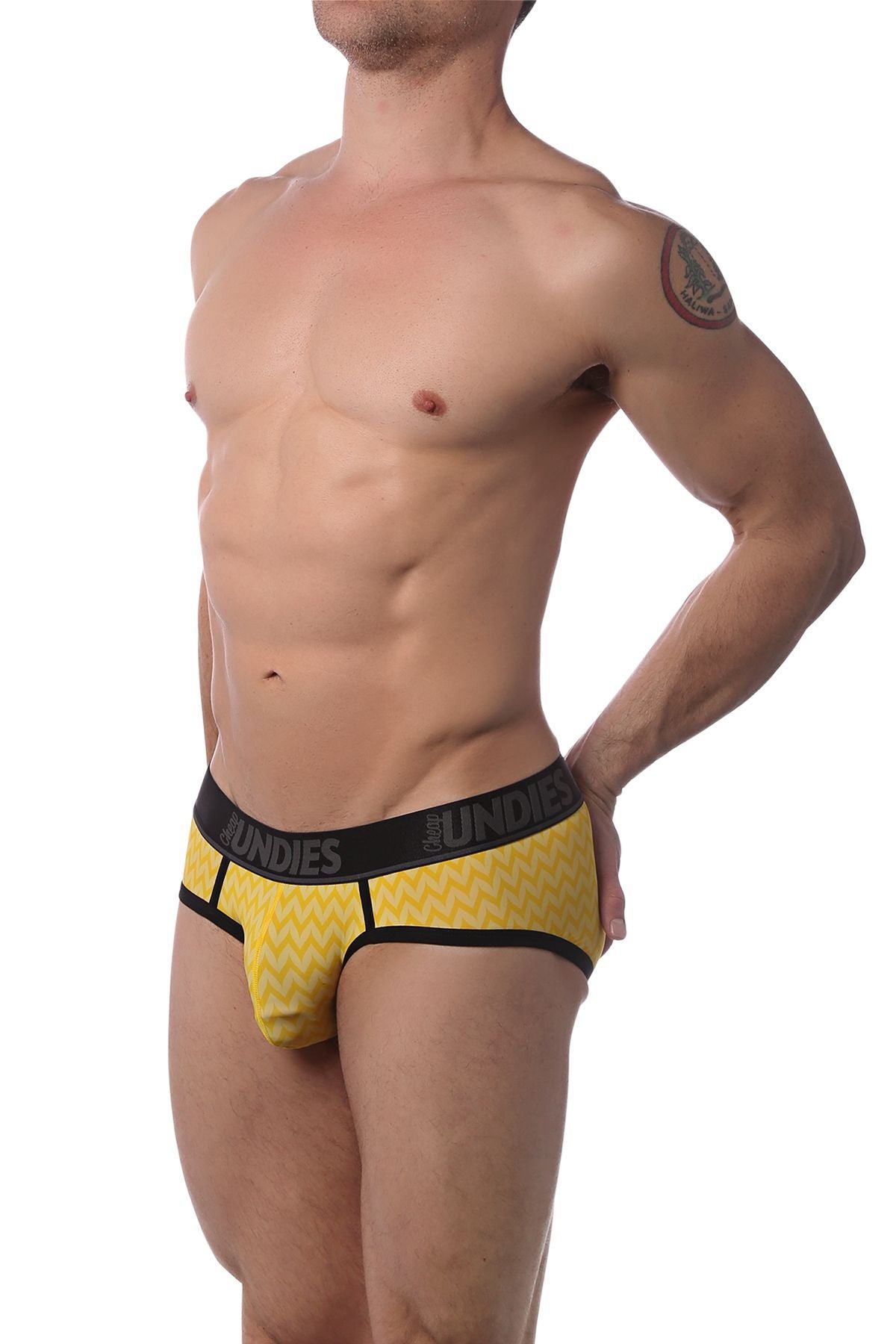 CheapUndies Yellow Zig Zag Brief