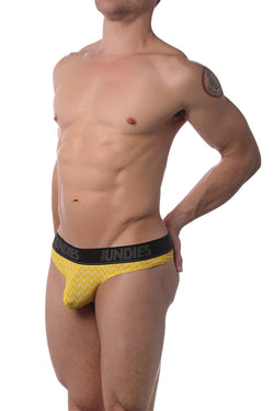 CheapUndies Yellow Zig Zag Thong thumbnail 2
