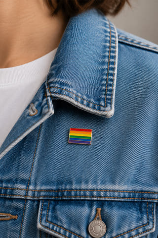 Classic Rainbow Flag Enamel Pin