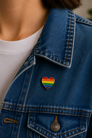 Classic Rainbow Heart Enamel Pin