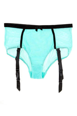 Claudette Aqua Fishnet Pin-Up Panty thumbnail 1