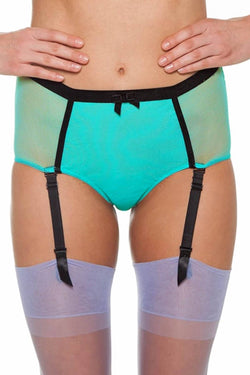 Claudette Aqua Fishnet Pin-Up Panty thumbnail 2