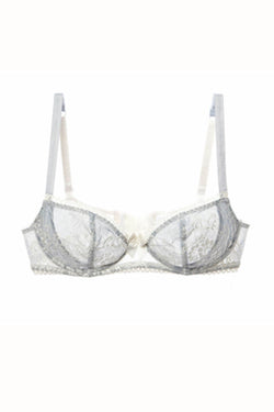 Claudette Cameo Blue En Dentelle Demi Bra thumbnail 3
