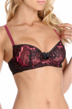 Claudette Neon Pink Intense Demi Bra thumbnail 3