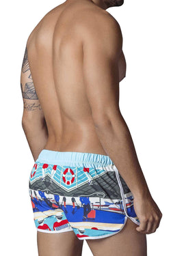 Clever Green/Blue Lagoon Swim Short thumbnail 2