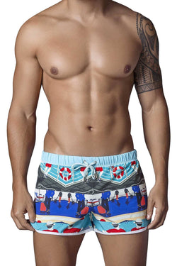 Clever Green/Blue Lagoon Swim Short thumbnail 1