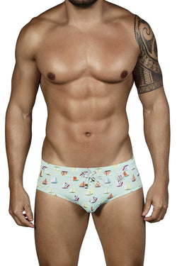 Clever Mint-Green Sailboat Swim Brief thumbnail 1