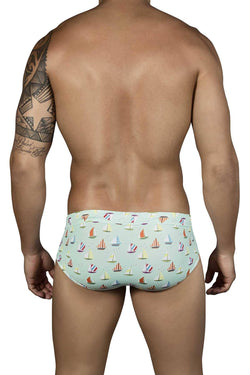 Clever Mint-Green Sailboat Swim Brief thumbnail 2