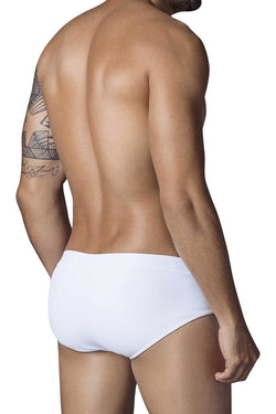 Clever White Zipper Swim Brief thumbnail 2