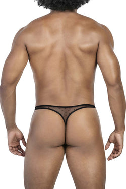 Clever Moda Men's Underwear 100008 3PK Autralian Latin Thongs Color Black-Orange-Black thumbnail 3
