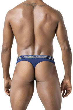 Clever Moda Men's Underwear 100010 3PK Australian Latin Thongs Color Blue-Petrol-Green thumbnail 3