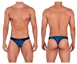 Clever Moda Men's Underwear 1416 Lush Thongs Color Dark Blue thumbnail 1