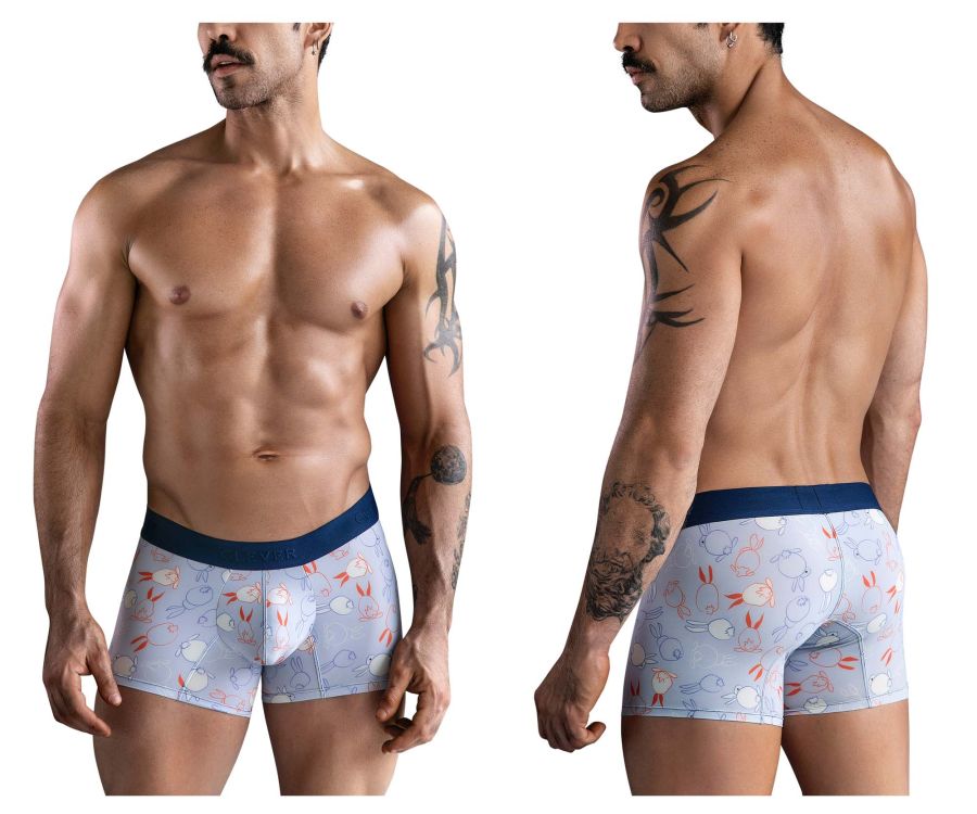 Clever Moda Men's Underwear 1723 Coney Trunks Color Blue