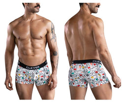 Clever Moda Men's Underwear 1725 Grange Trunks Color White thumbnail 1