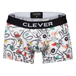 Clever Moda Men's Underwear 1725 Grange Trunks Color White thumbnail 4