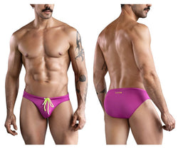 Clever Moda Men's swimwear 1735 Vivo Swim Briefs Color Grape thumbnail 1