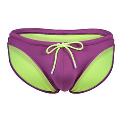 Clever Moda Men's swimwear 1735 Vivo Swim Briefs Color Grape thumbnail 4