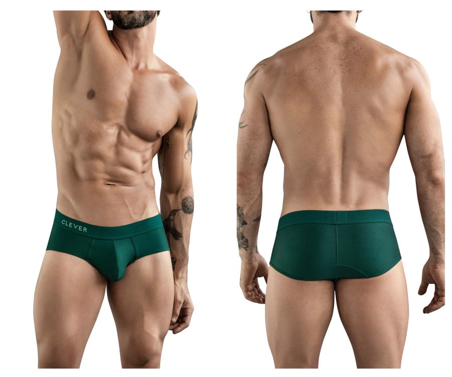 Clever Moda Men's Underwear 1776 Venecia Briefs Color Dark Green