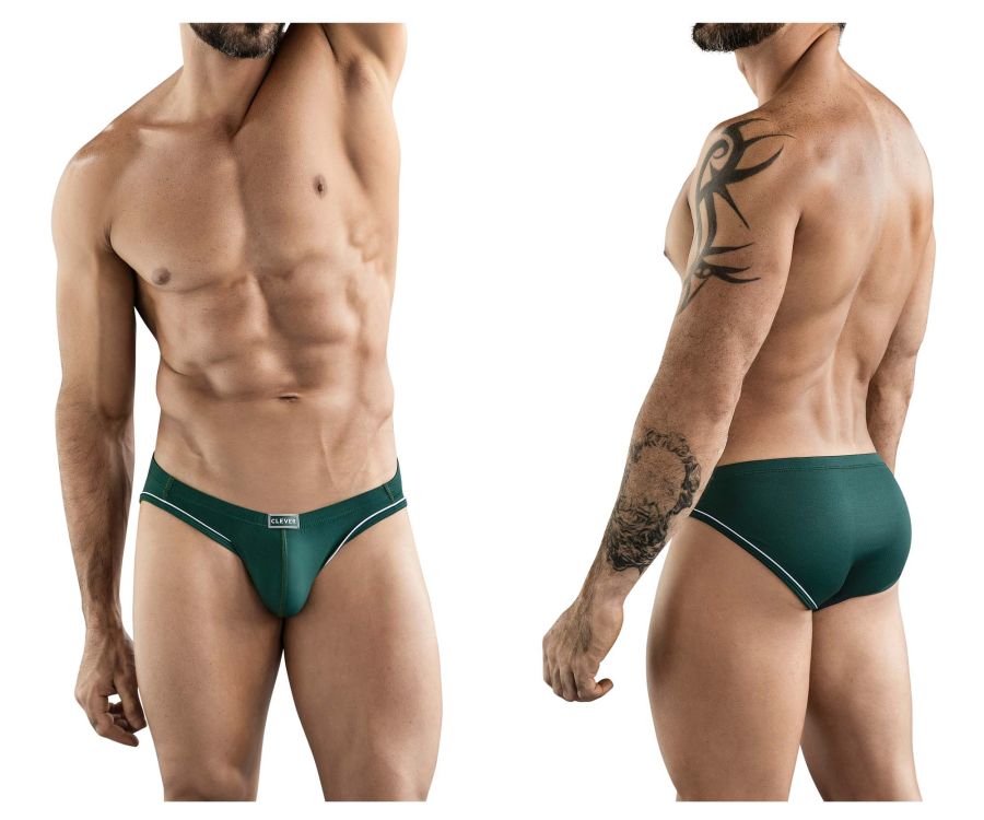 Clever Moda Men's Underwear 1782 Argovia Briefs Color Dark Green