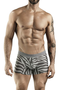 Clever Moda Men's Underwear 1800 Cebra Trunks Color Gray thumbnail 2