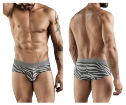 Clever Moda Men's Underwear 1801 Cebra Briefs Color Gray thumbnail 1
