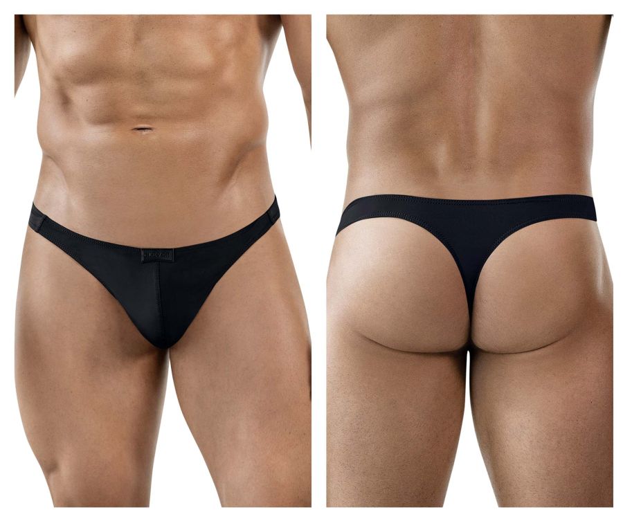 Clever Moda Men's Underwear 1830 Desirable Thongs Color Black
