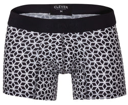Clever Moda Men's Underwear 1854 Cuadricula Trunks Color White thumbnail 4