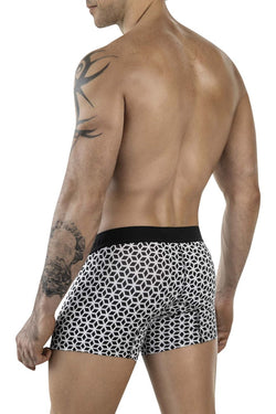 Clever Moda Men's Underwear 1854 Cuadricula Trunks Color White thumbnail 3