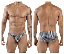 Clever Moda Men's Underwear 1857 Cuadricula Bikini Color White thumbnail 1