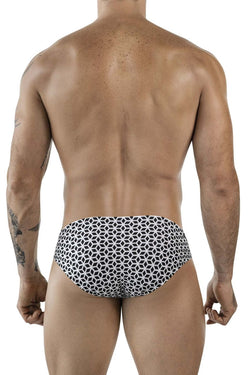 Clever Moda Men's Underwear 1857 Cuadricula Bikini Color White thumbnail 3