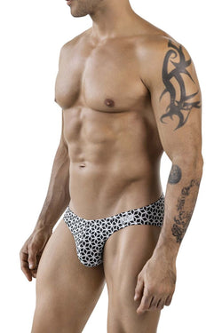 Clever Moda Men's Underwear 1857 Cuadricula Bikini Color White thumbnail 4