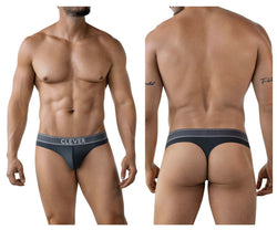 Clever Moda Men's Underwear 2008 Raw Thongs Color Dark Gray thumbnail 1