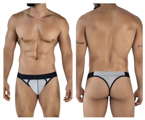 Clever Moda Men's Underwear 2046 Catamarca Thongs Color Dark Gray