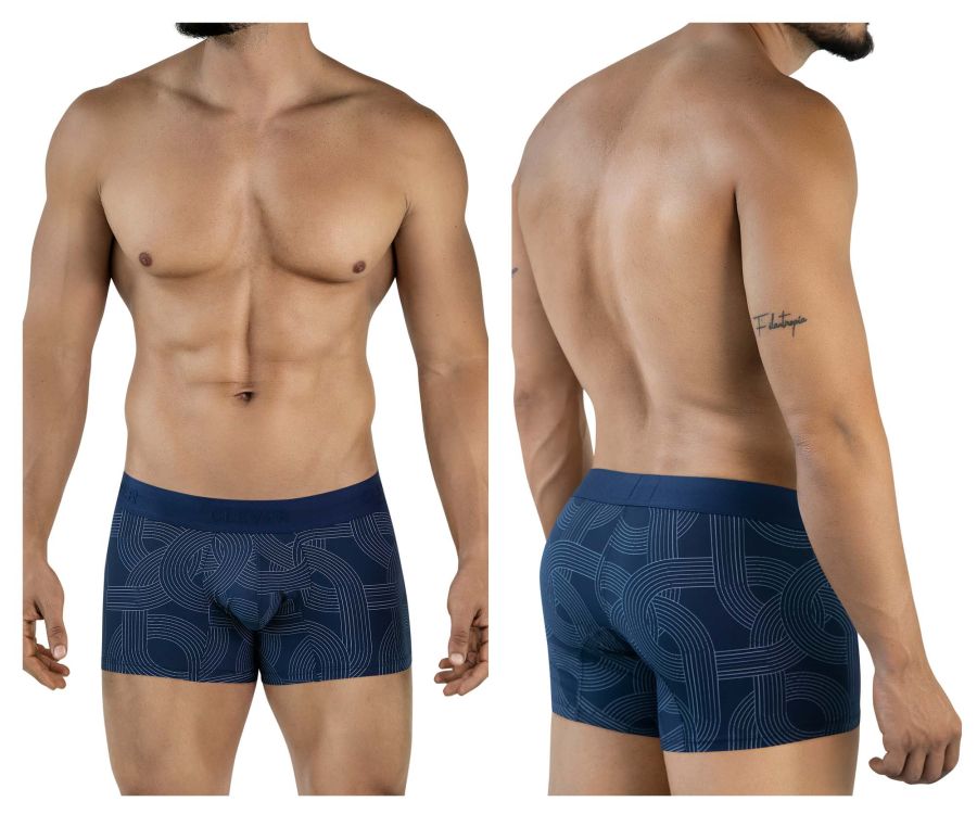 Clever Moda Men's Underwear 2054 Navy Trunks Color Dark Blue