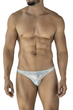 Clever Moda Men's Underwear 2063 Diamond Thongs Color Blue thumbnail 2