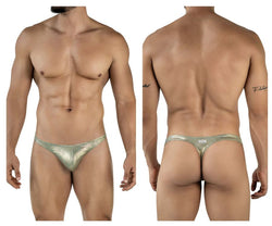 Clever Moda Men's Underwear 2063 Diamond Thongs Color Gold thumbnail 1