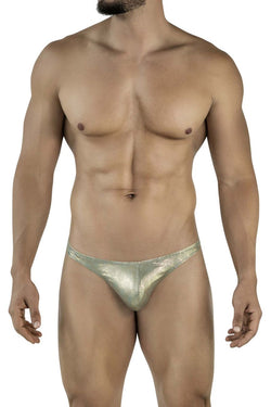 Clever Moda Men's Underwear 2063 Diamond Thongs Color Gold thumbnail 2